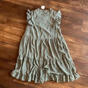 Olive ruffle sleeved Jodifi dress